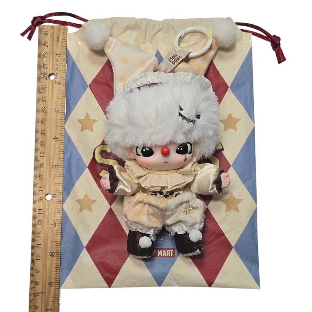 Pop Mart Dimoo World Why So Serious The Clown Plush Pendant Keychain with Bag